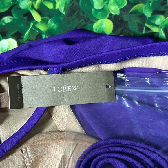 J. Crew Women's Purple Underwire Swing Tankini Swimsuit swim Top size 6 NEW - Picture 11 of 16